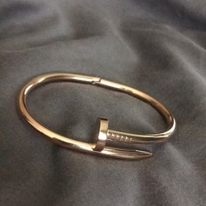 Rose gold nail bracelet